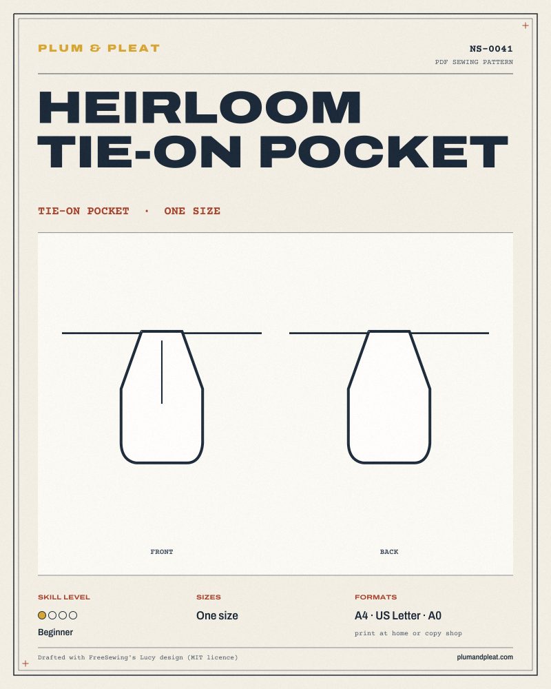 Heirloom Tie-on Pocket
