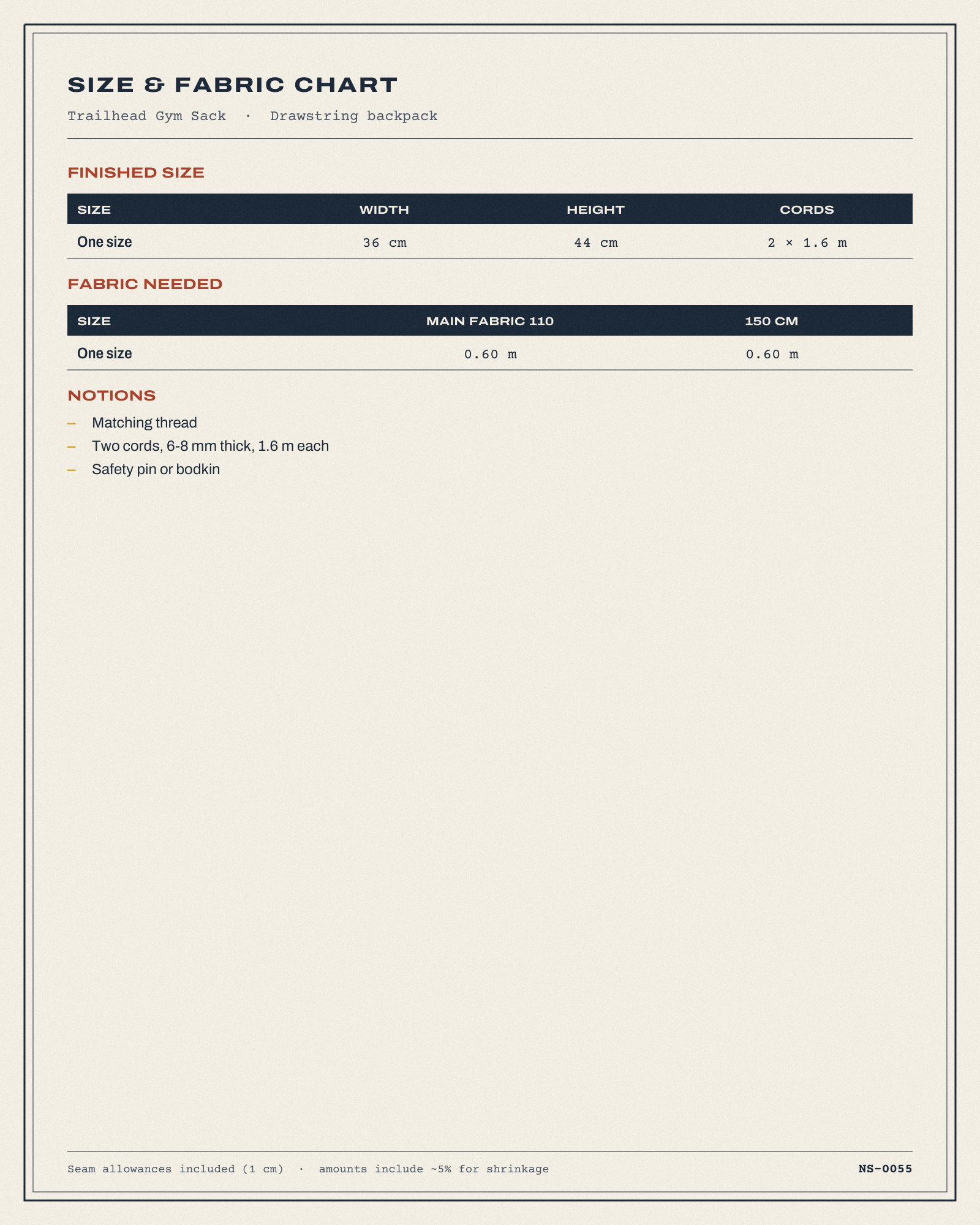 Trailhead Gym Sack — 3