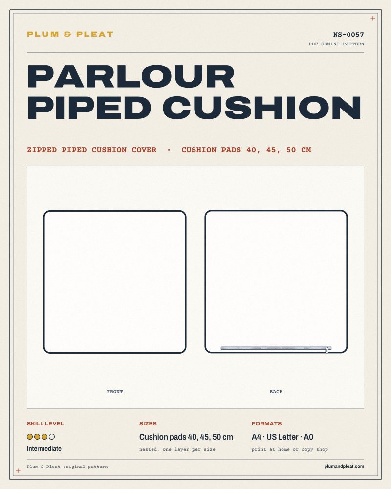 Parlour Piped Cushion