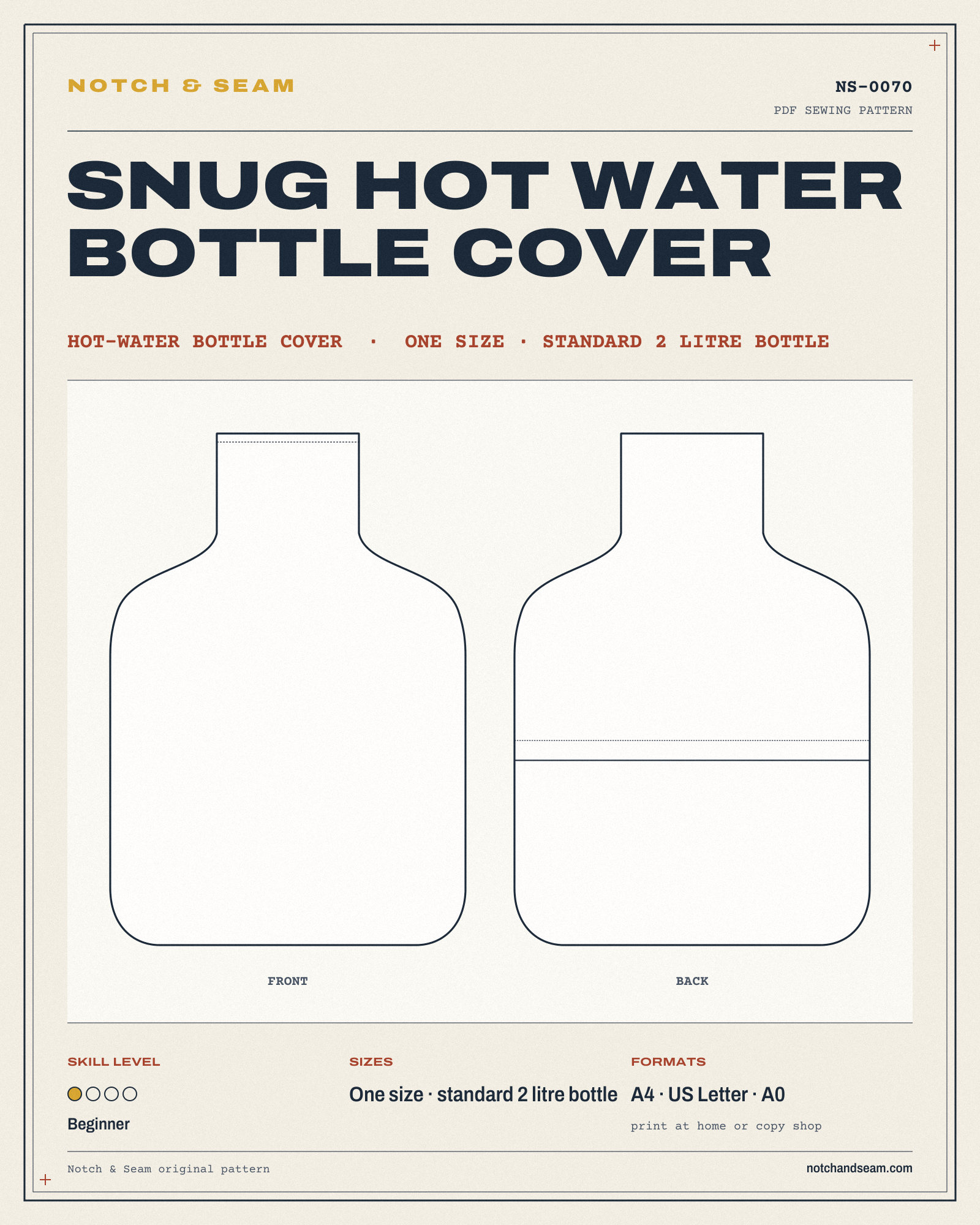 Snug Hot Water Bottle Cover