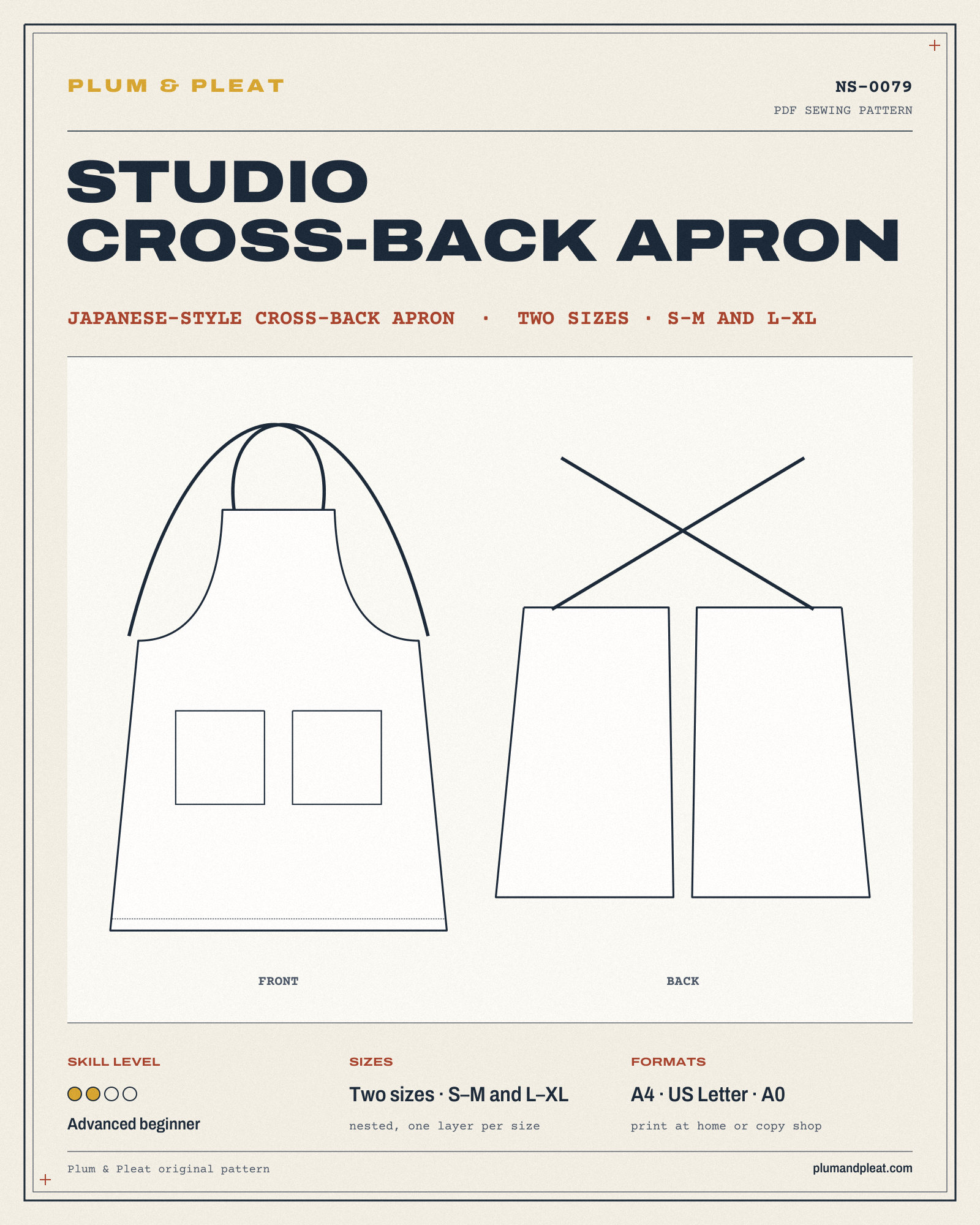Studio Cross-back Apron