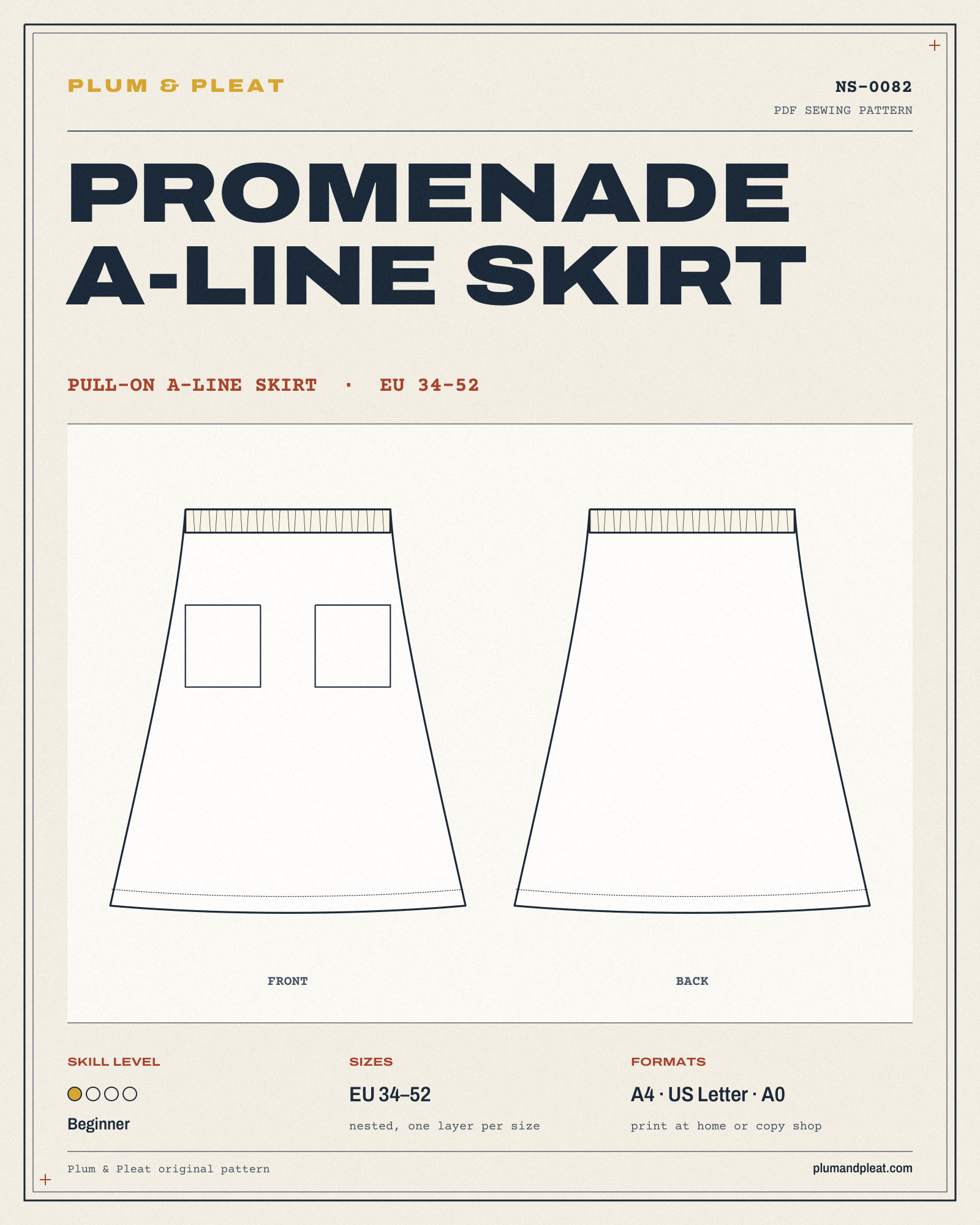 Promenade A-line Skirt